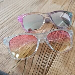 Girls Glitter Mirror Lense Sunglasses Bundle New